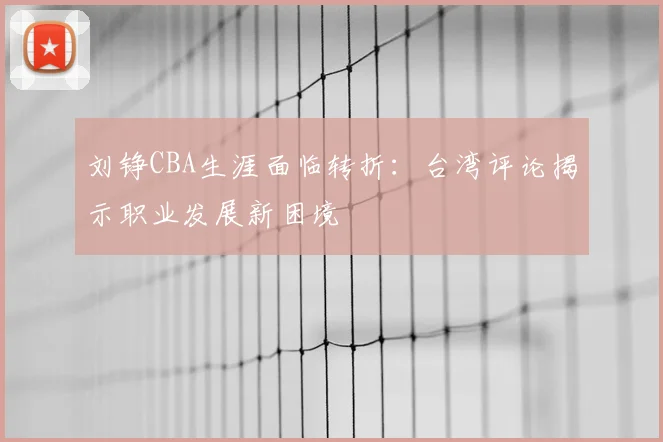 刘铮CBA生涯面临转折:台湾评论揭示职业发展新困境